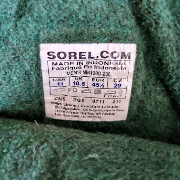 SOREL | Size 11 Brown Caribou Waterproof Leather Winter Snow Boots Workwear - Picture 10 of 10